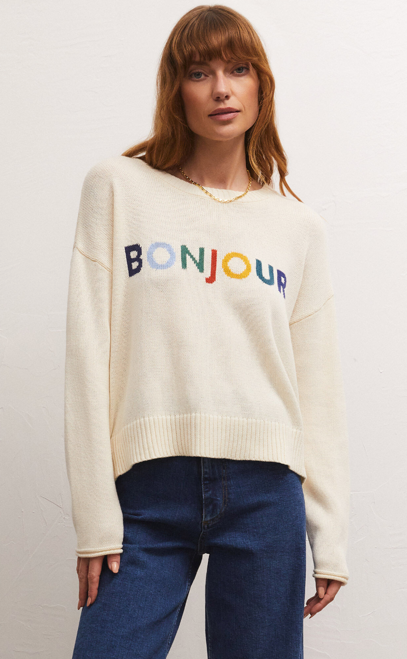 Sienna Bonjour Sweater – Boutique 16063