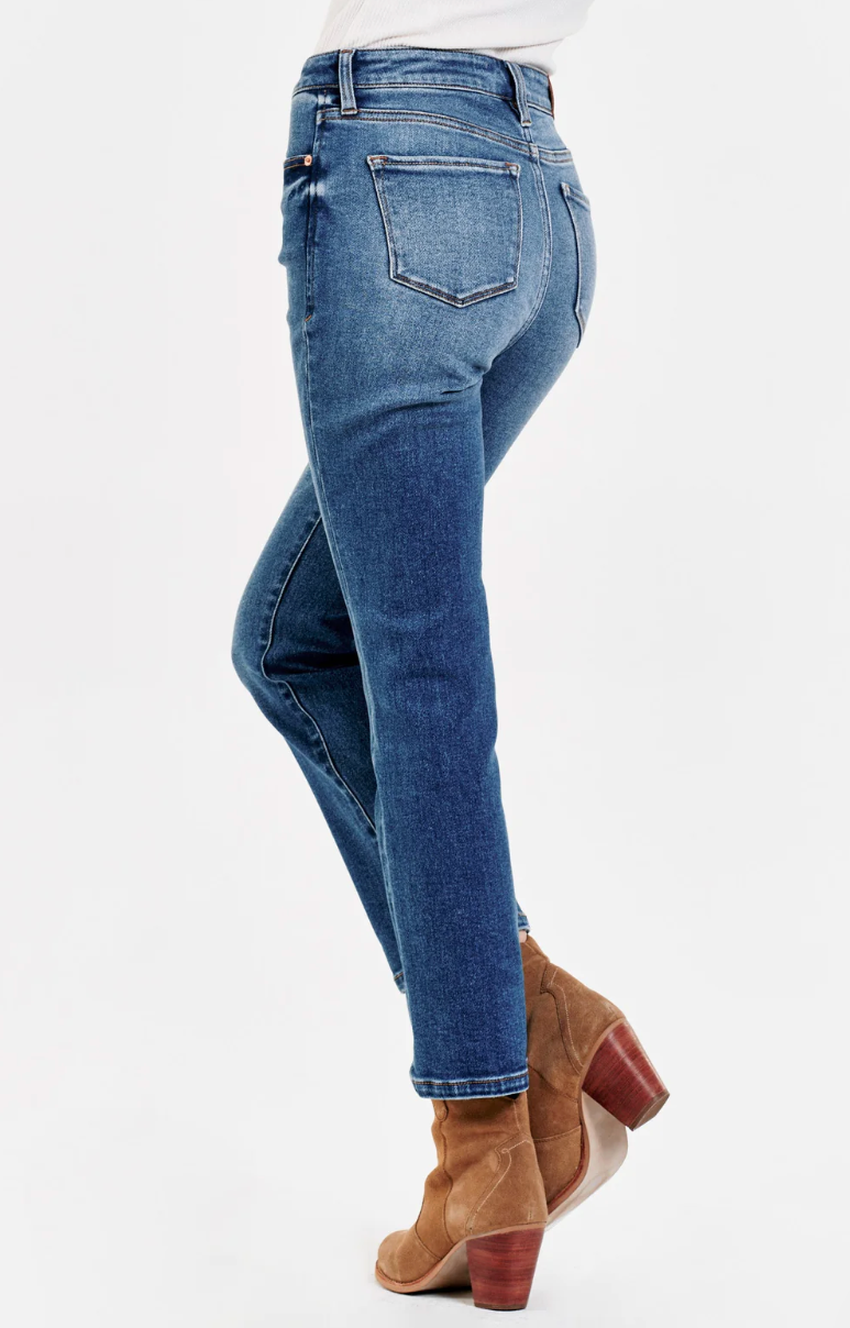 Frankie Super High Rise Cropped Straight Jean