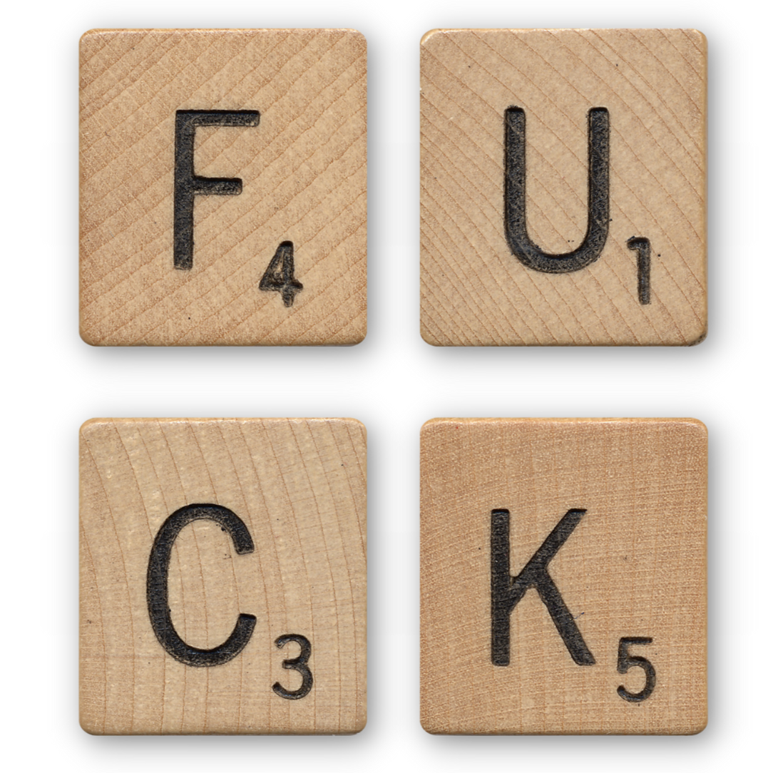 Fuck Scrabble Tiles Coasters (Set of 4)
