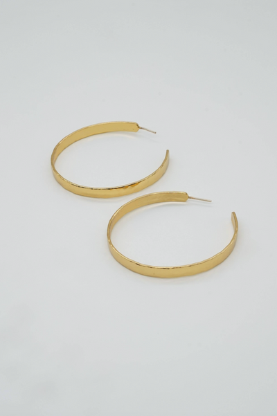 Perfect Love Hammered Hoops - Big